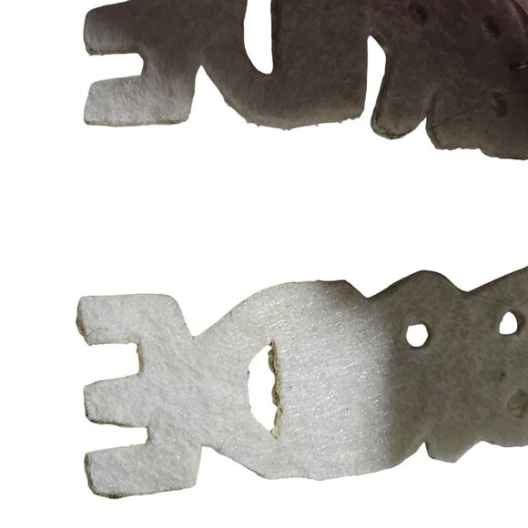 Francescas Statement Bride Earrings Beaded Letters Faux Pearl Bachelorette Party - Picture 4 of 6